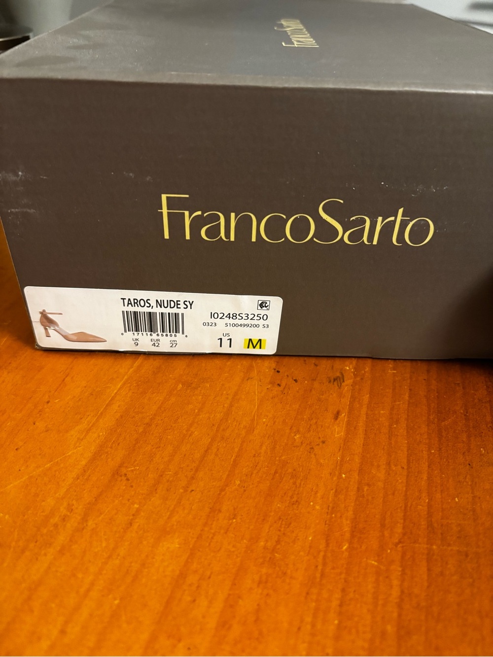 Nude Pointed-Toe Ankle-Strap Pumps size 11 - Picture 6 of 6